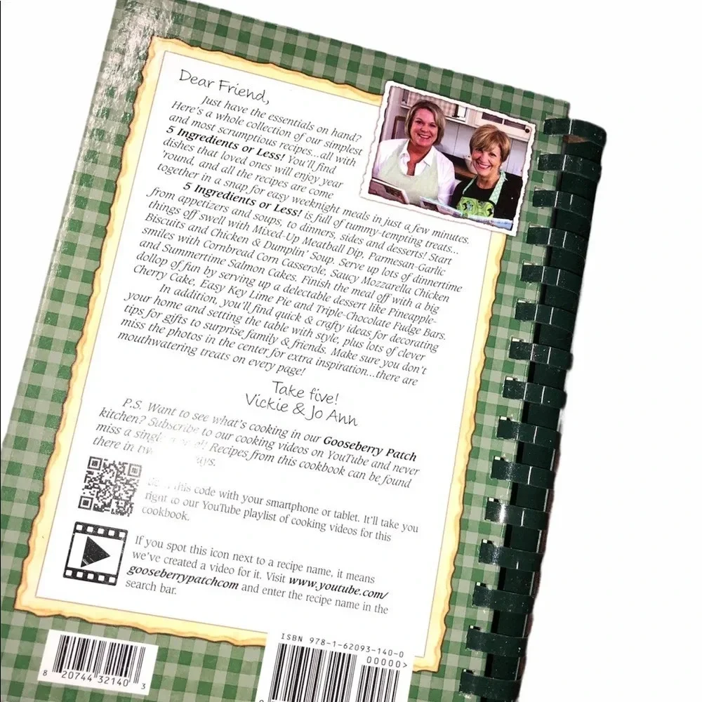 Gooseberry Patch 5 ingredients or less hardback cookbook